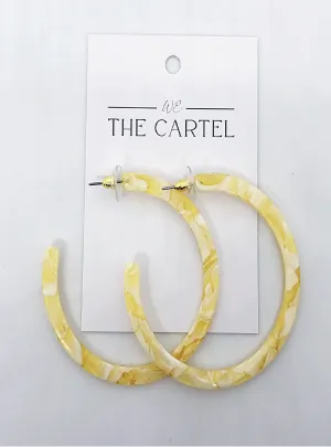 Honey Yellow Hoop Earrings