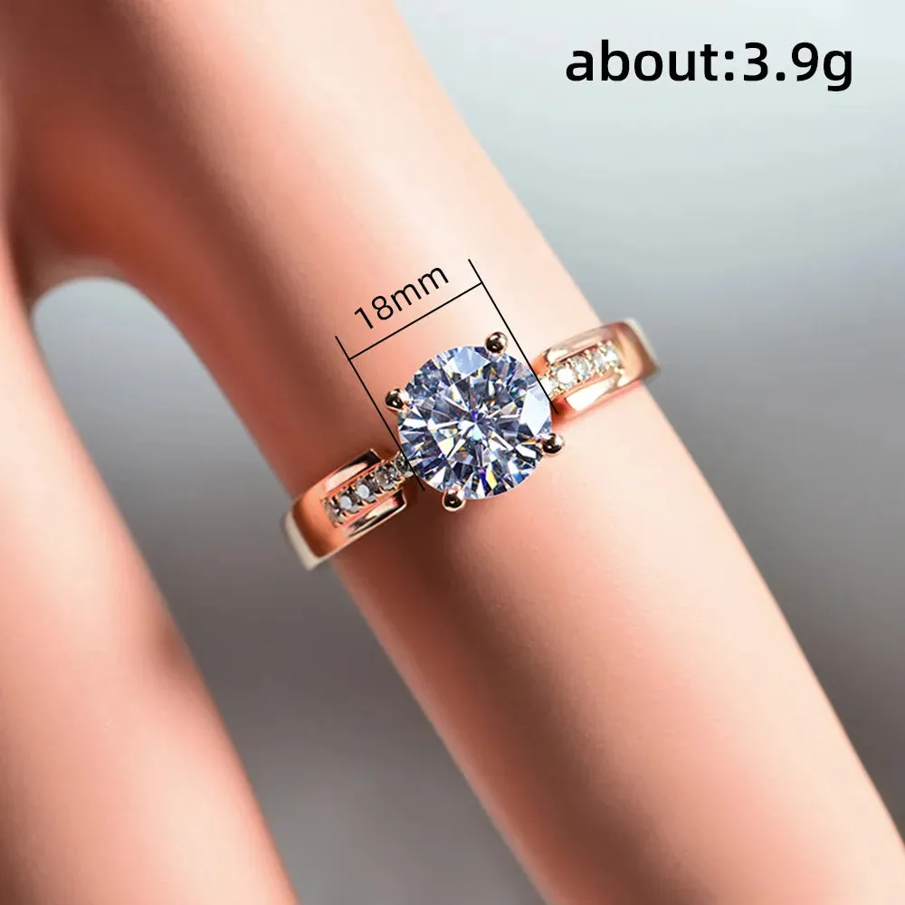 Huitan 2022 Hot Wedding Bands Women's Rings Inlaid AAA Cubic Zirconia Silver Color/Gold Color Luxury Engagement Rings for Lover