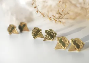 Ice Cream Cone Stud Earrings