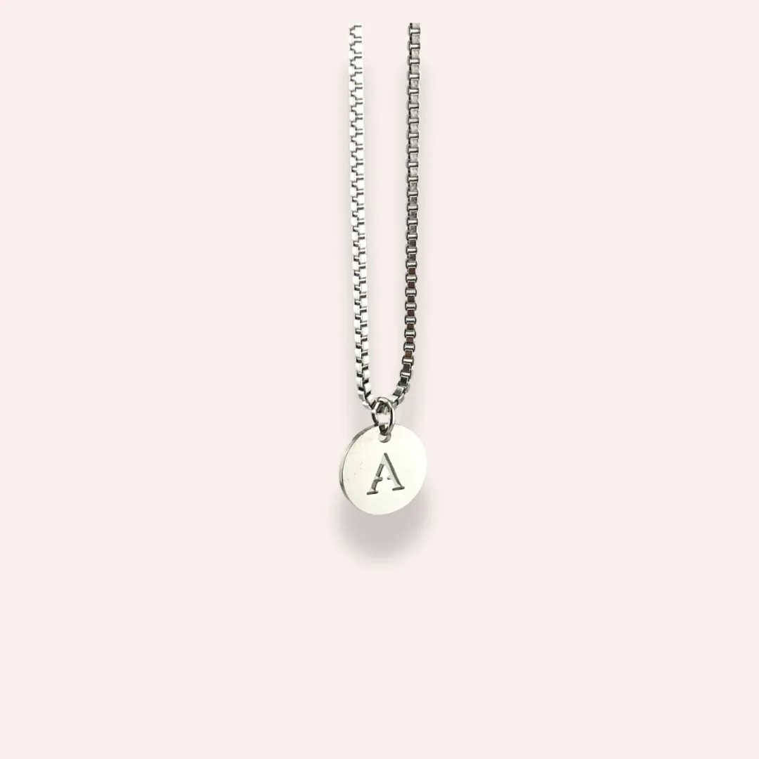 Initial Necklace silver
