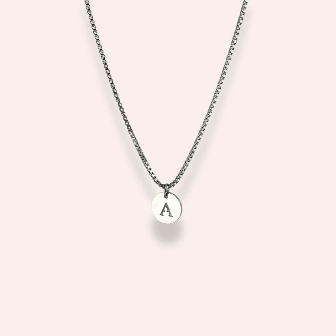 Initial Necklace silver