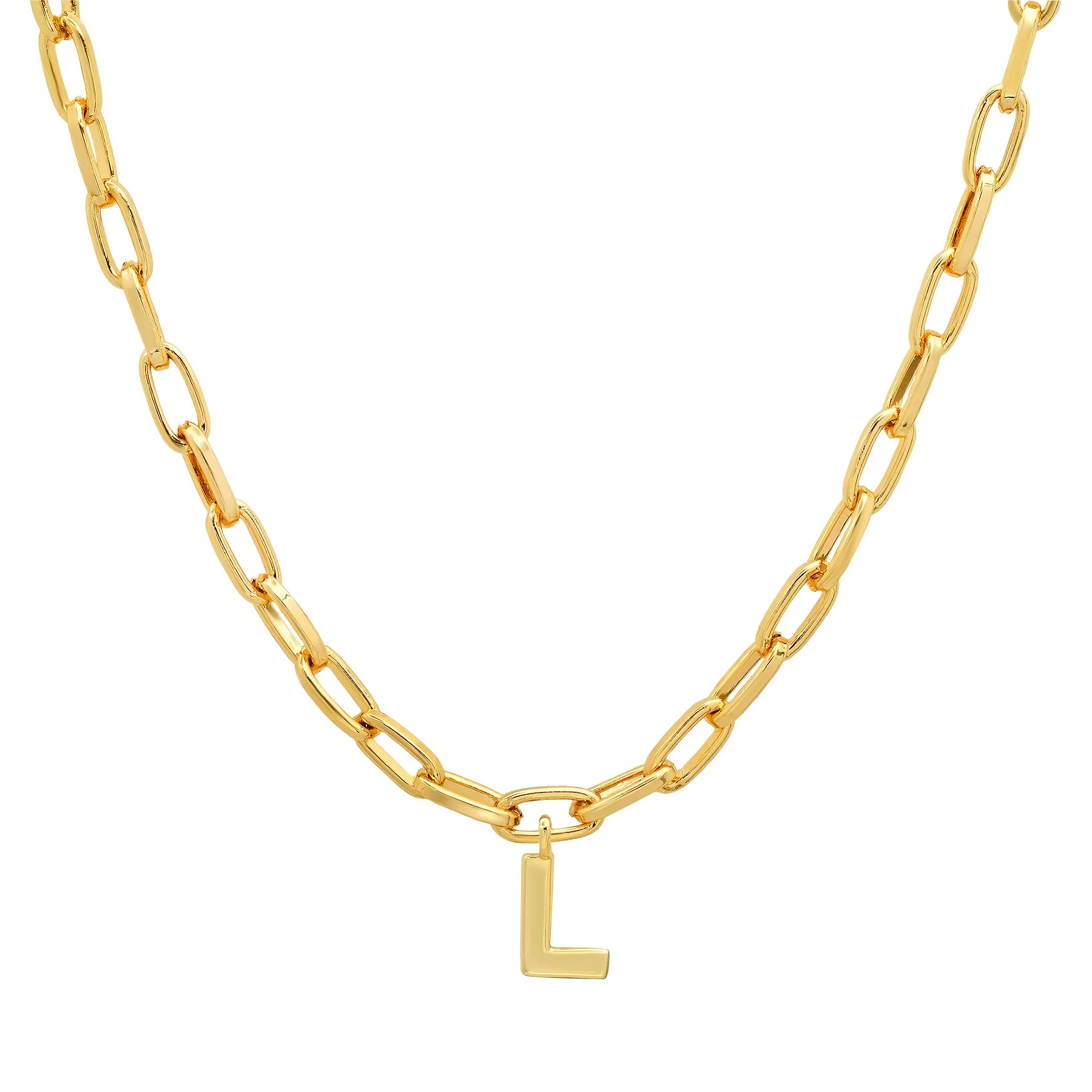 INITIAL PAPERCLIP CHAIN GOLD