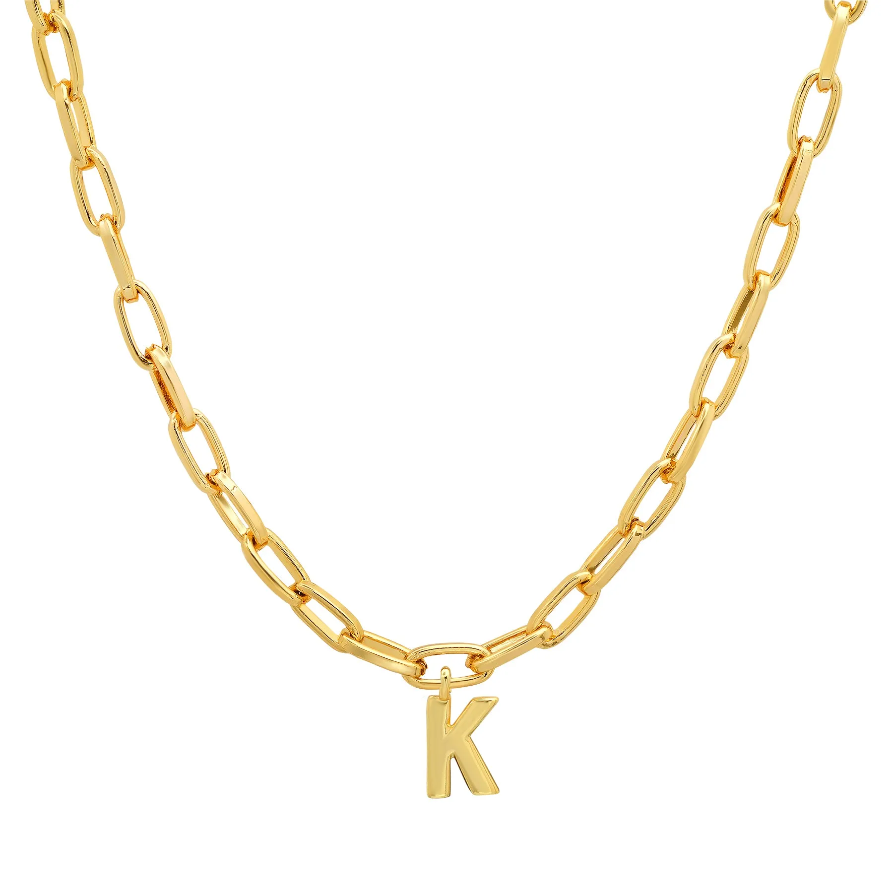 INITIAL PAPERCLIP CHAIN GOLD