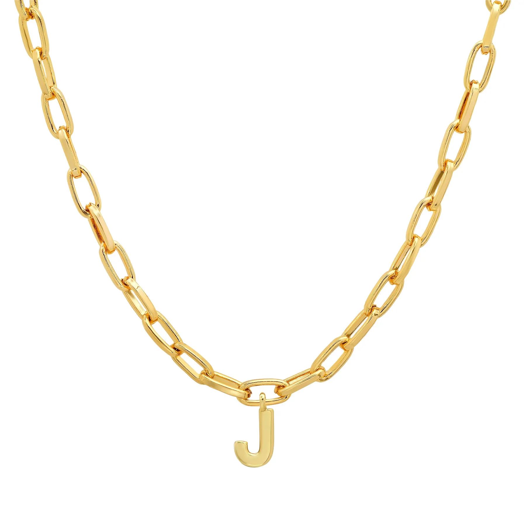 INITIAL PAPERCLIP CHAIN GOLD