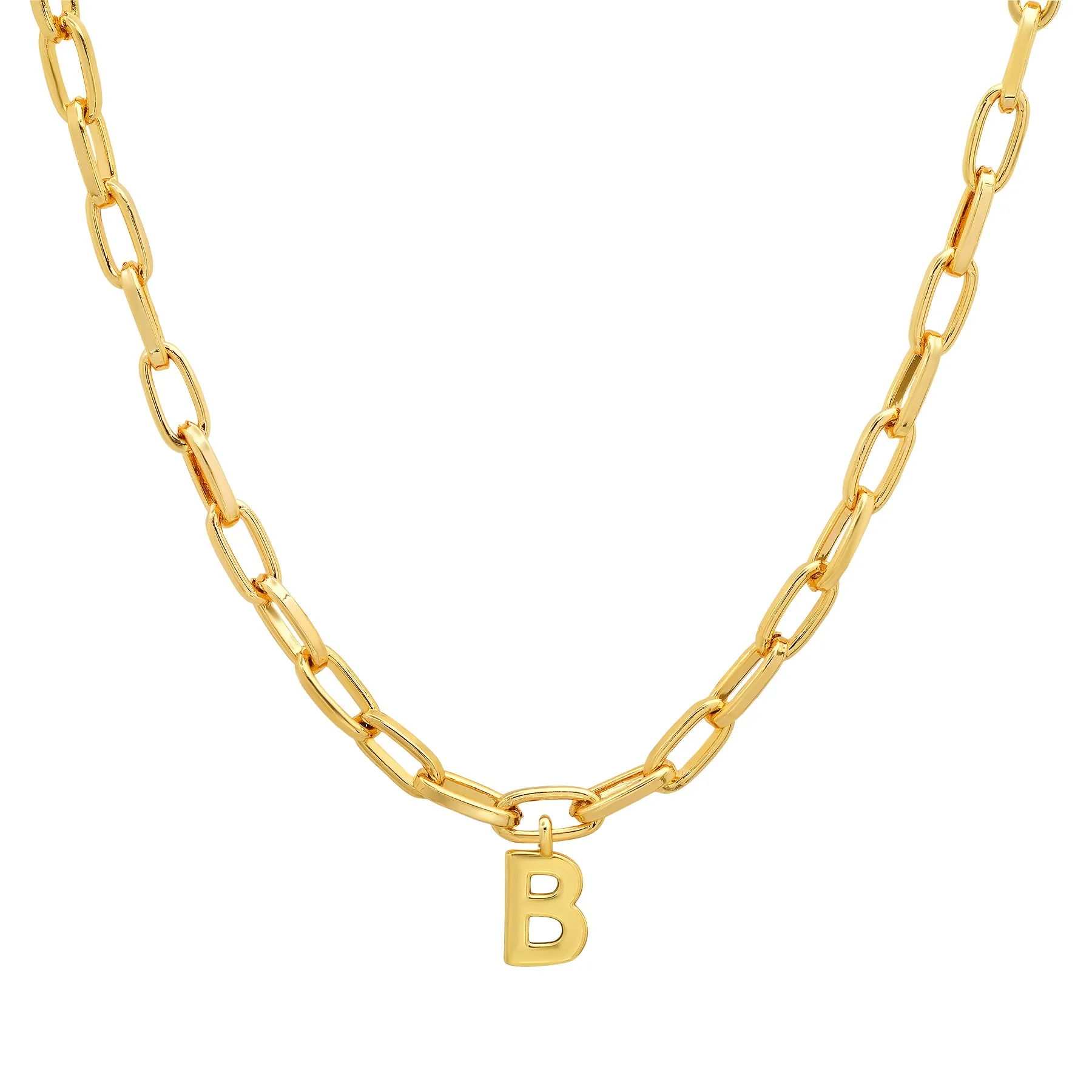 INITIAL PAPERCLIP CHAIN GOLD