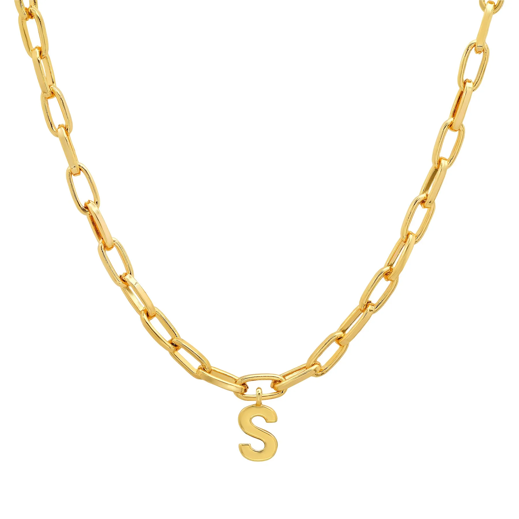 INITIAL PAPERCLIP CHAIN GOLD