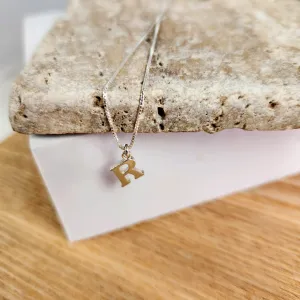 Initials in English on Silver Chain