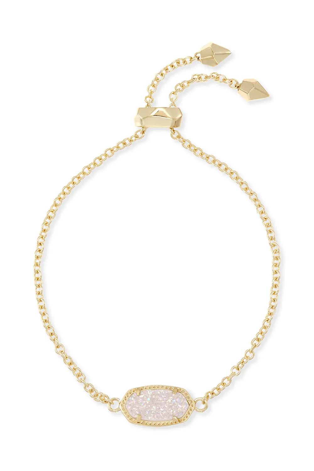 Kendra Scott: Elaina Delicate Gold Chain Bracelet - Iridescent Drusy