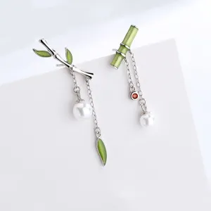 Korean Fresh Asymmetric Modelling Drop Earrings