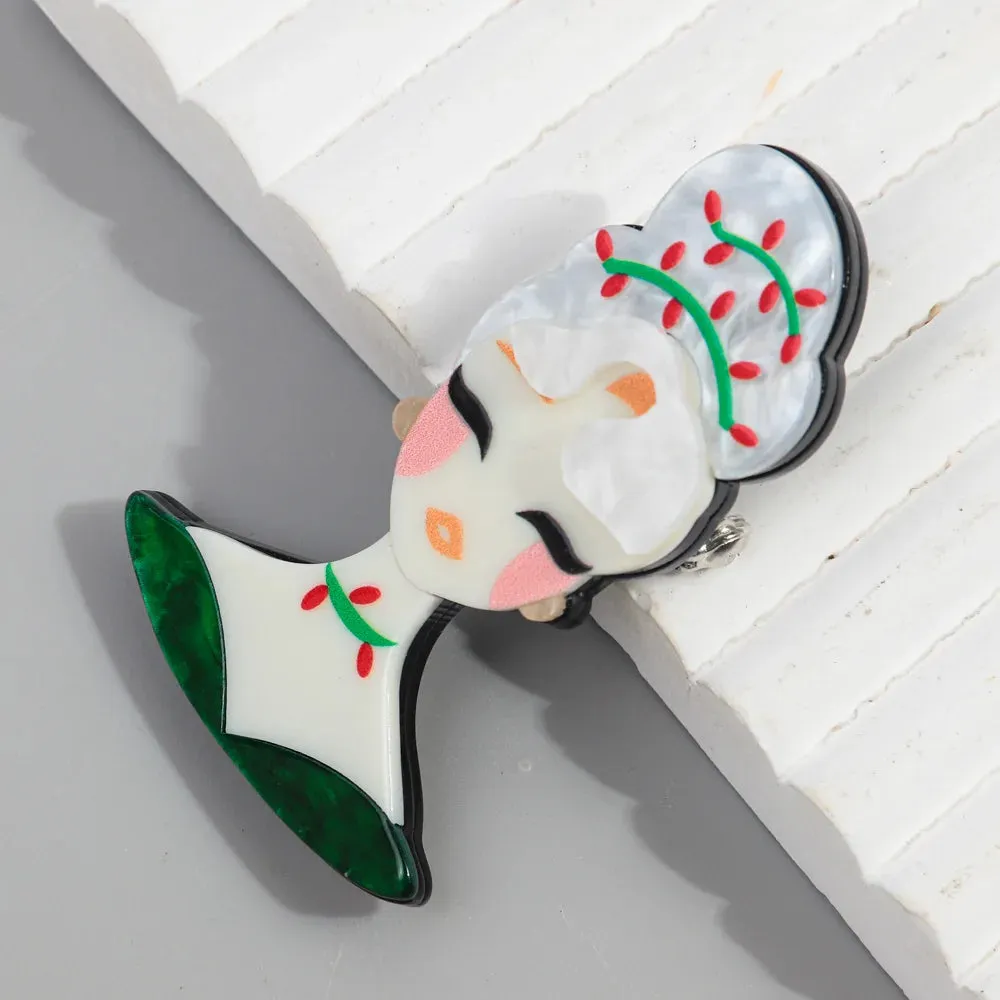 Lady Marnie Acrylic Brooch