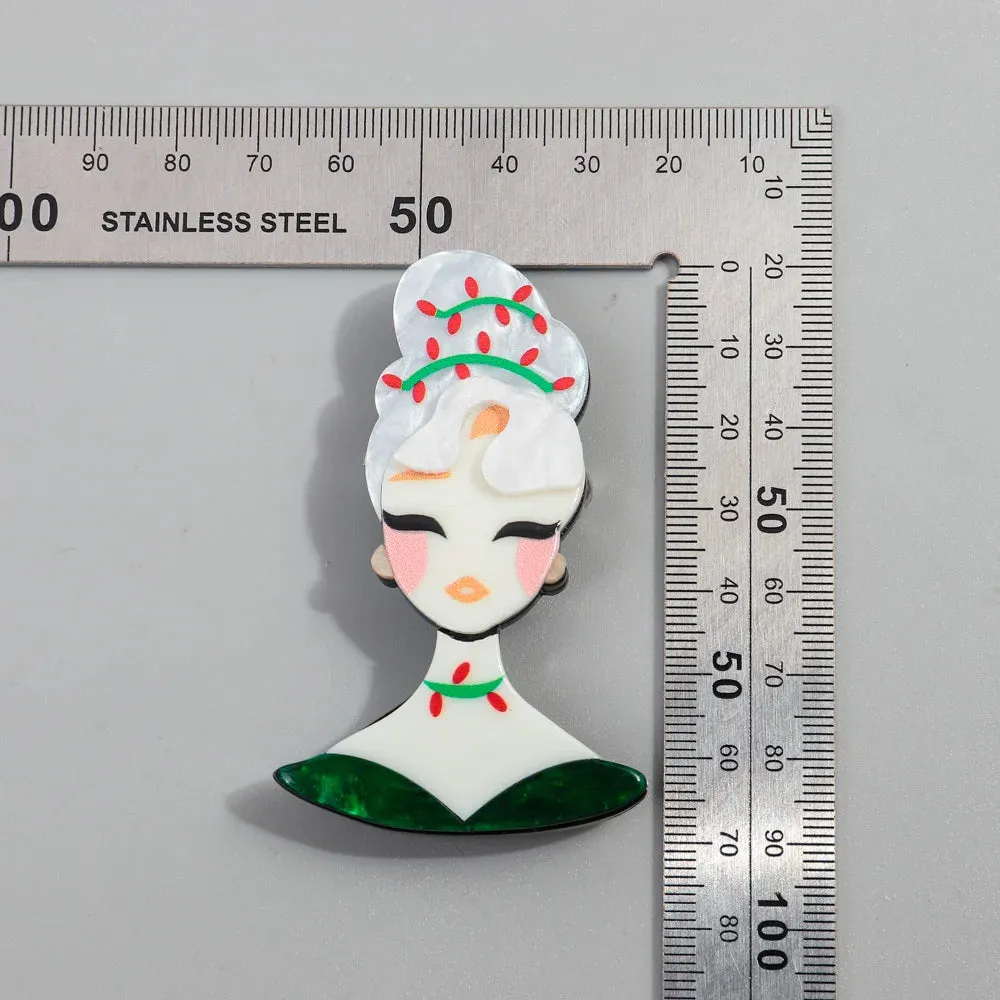 Lady Marnie Acrylic Brooch
