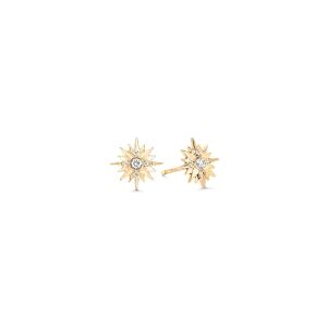 Large Starburst Diamond Stud Earrings