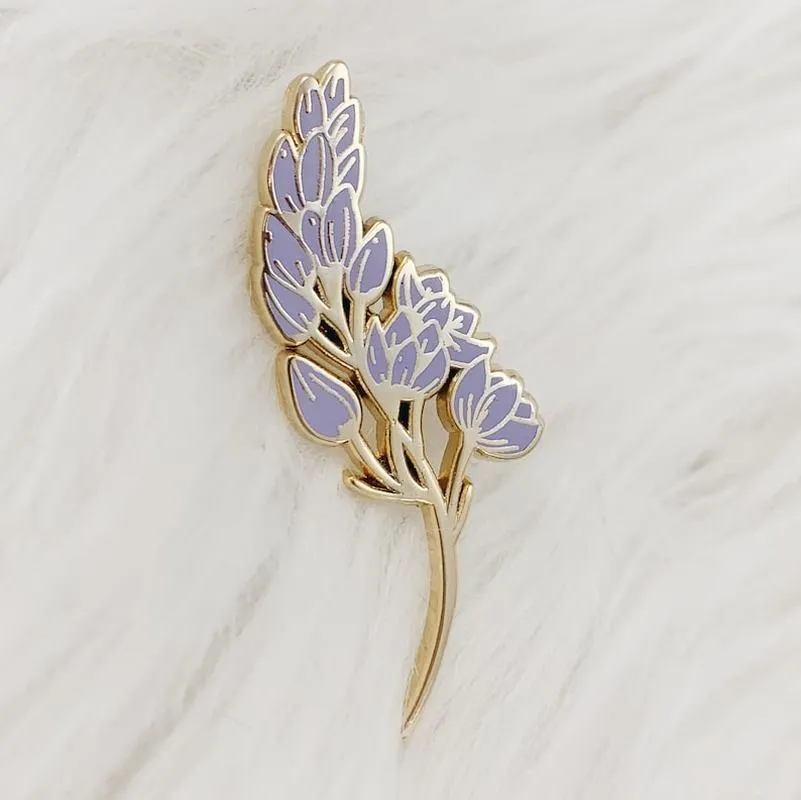Lavender Enamel Pin Lapel Badge