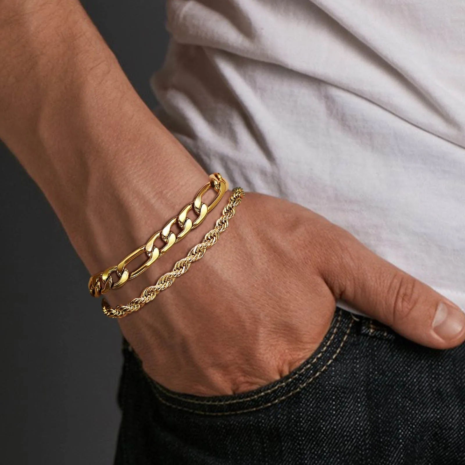 Layered  Chain Bracelets