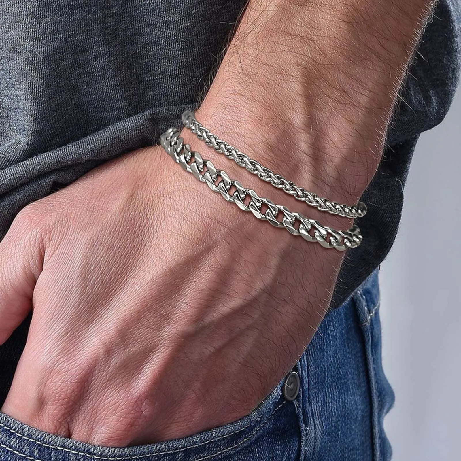 Layered  Chain Bracelets
