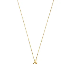 Le Marais Chloé 14 karat gold initial necklace with letter