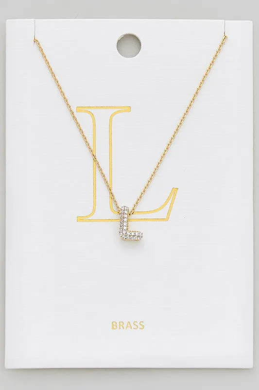 Let's Get Personal Initial Necklace L