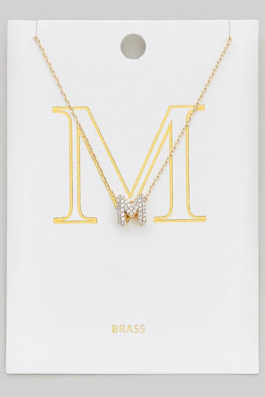 Let's Get Personal Initial Necklace  M