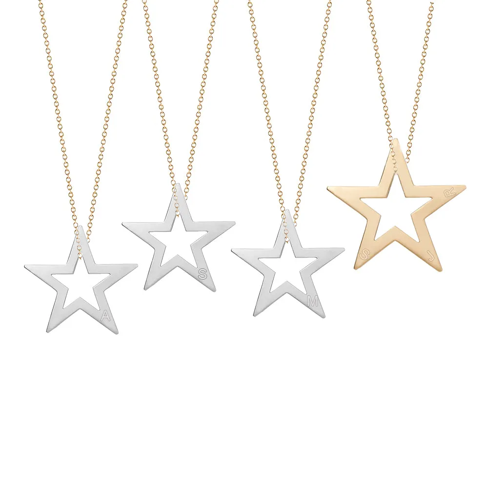 Liat Star Initial Necklace