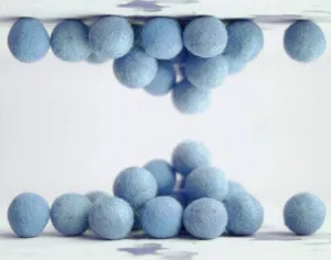 Light Blue Felt Balls 2cm x20 Wool Pom Poms. Craft Supplies. Kids Decor Craft.