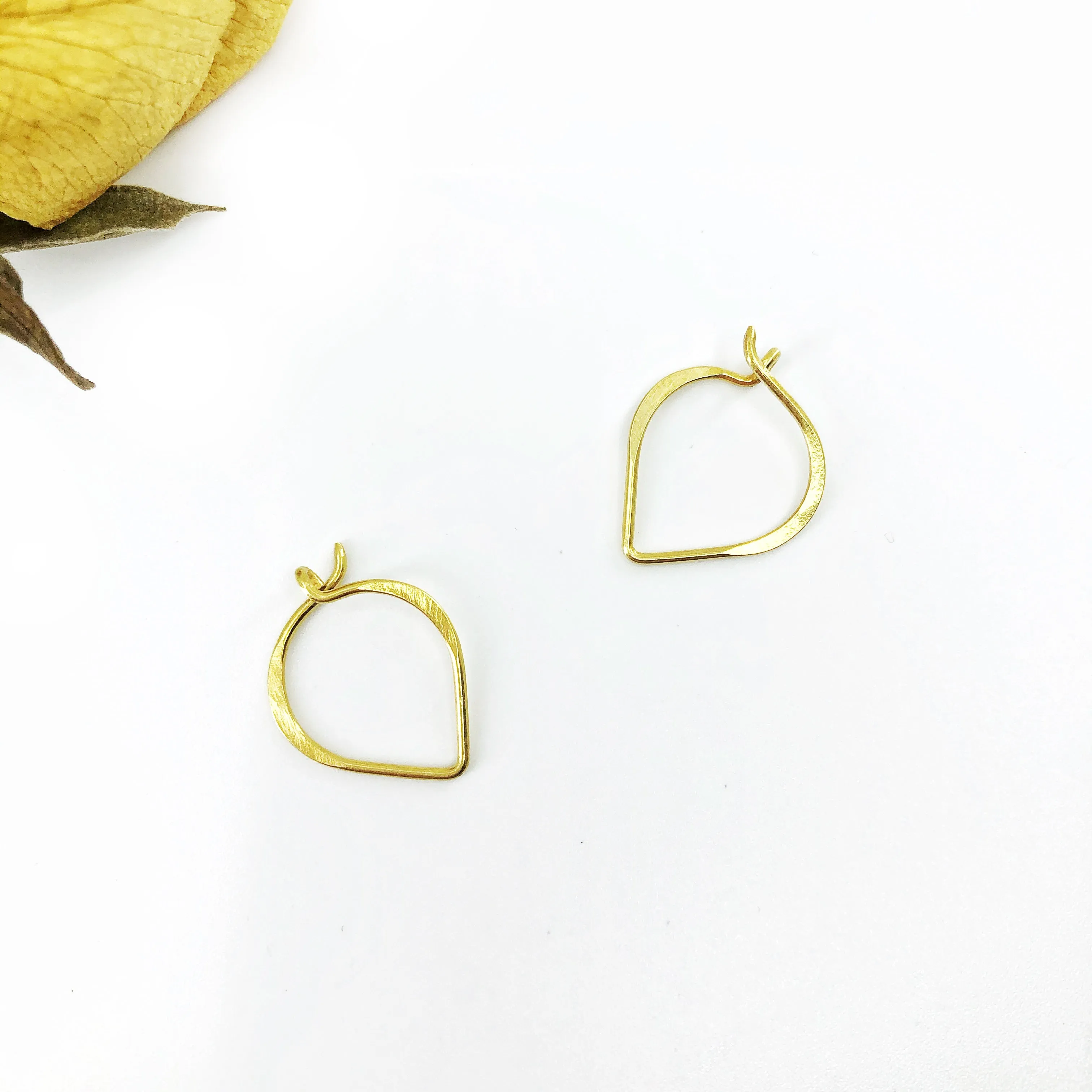 Lotus Petal Hook Pearl Earrings