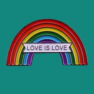 Love Is Love Enamel Lapel Pins Brooch Rainbow Badges