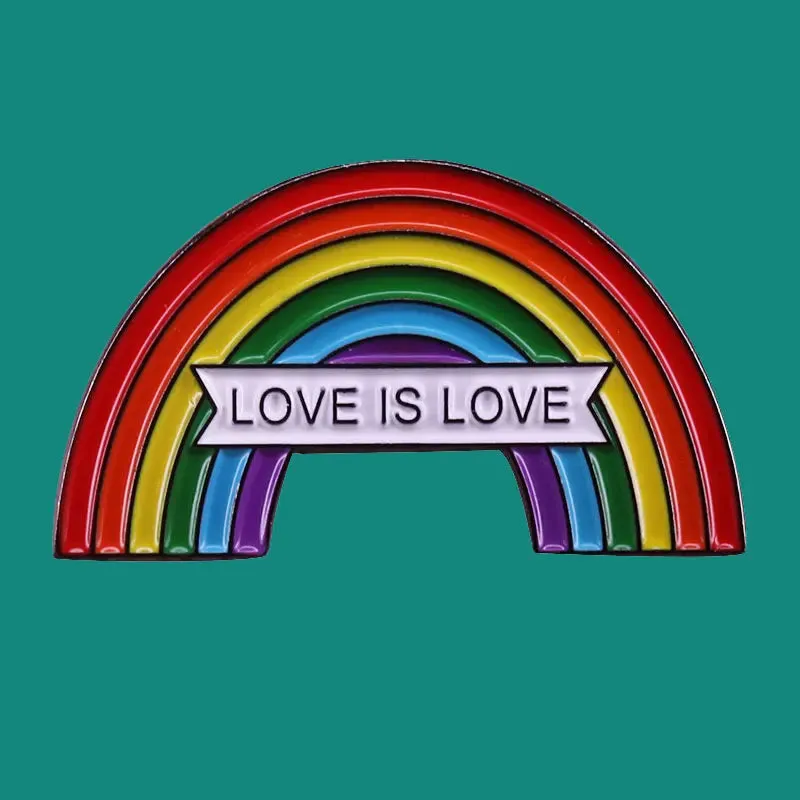 Love Is Love Enamel Lapel Pins Brooch Rainbow Badges