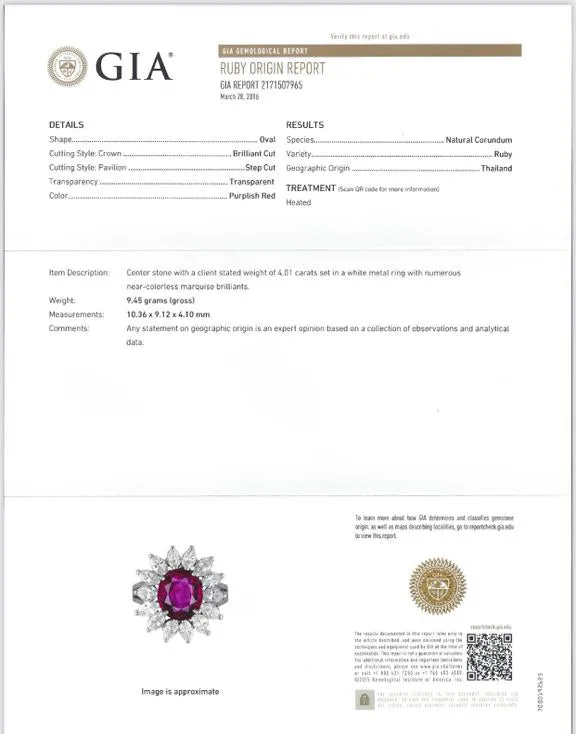 Luxurious Platinum Ruby and Natural Diamond Ring