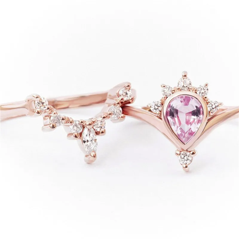 Luxury Exquisite Crown-Shaped Rings Set For Women