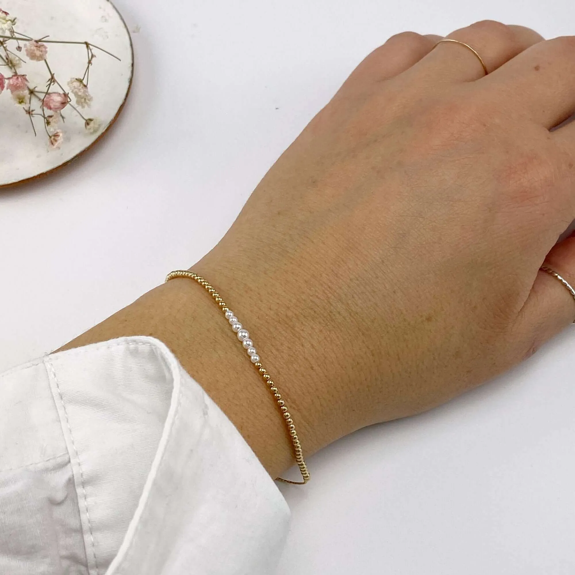 MAITE BEADED PEARL BRACELET