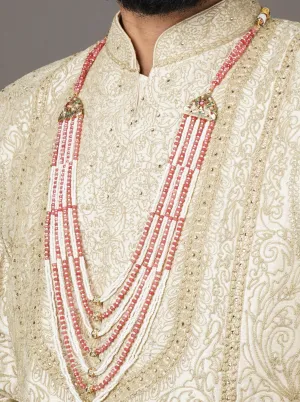 Majestic Gajri Groom Sherwani Mala