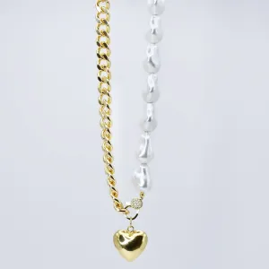 Majestic Heart Pearl Necklace