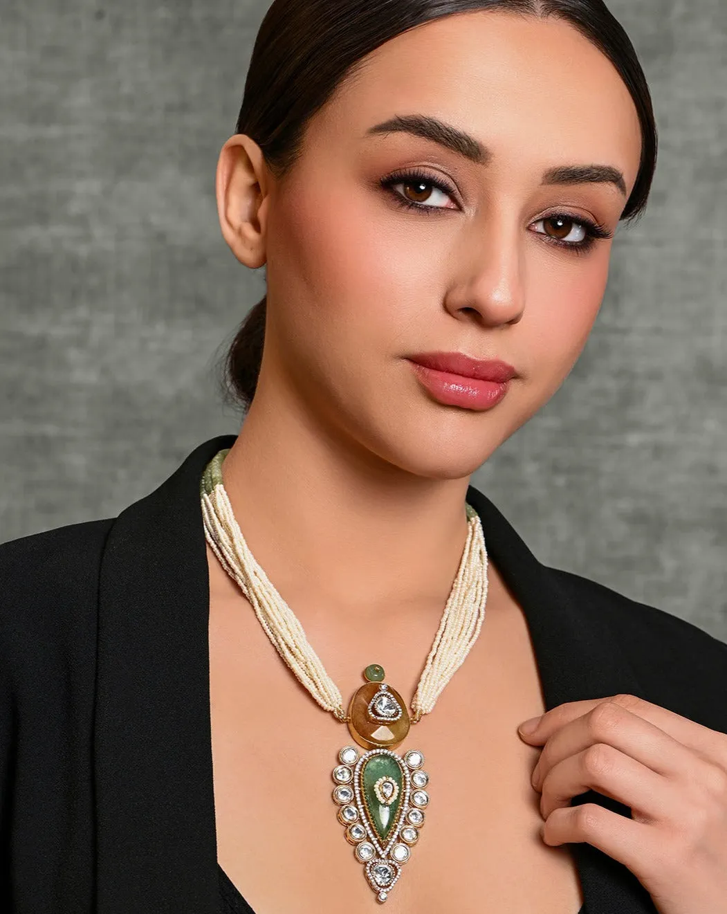 Majestic Multi-Colour Beaded Necklace