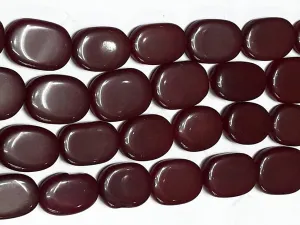 Maroon Quartz Tumble Beads