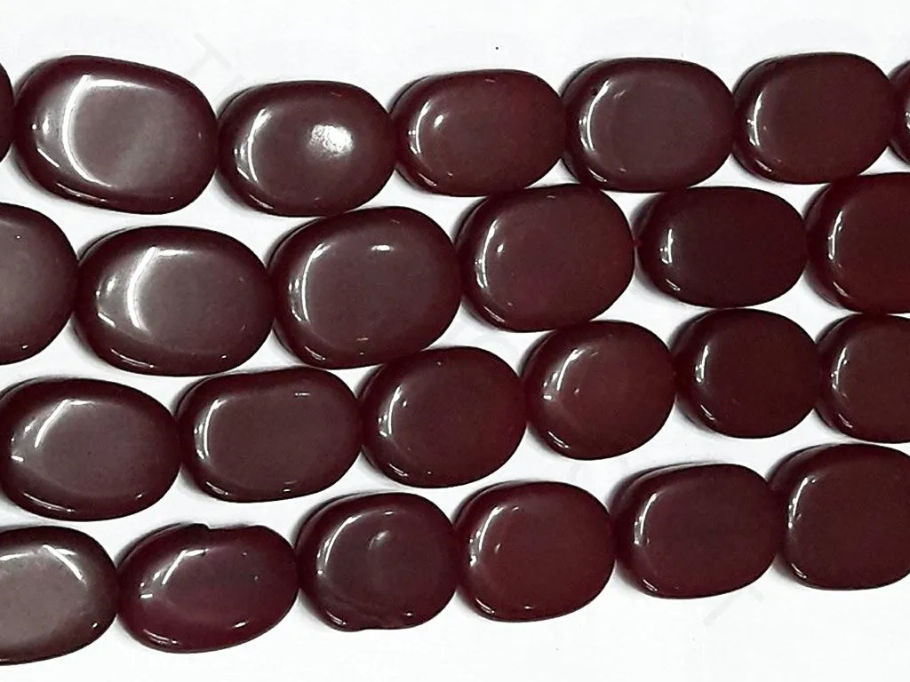 Maroon Quartz Tumble Beads
