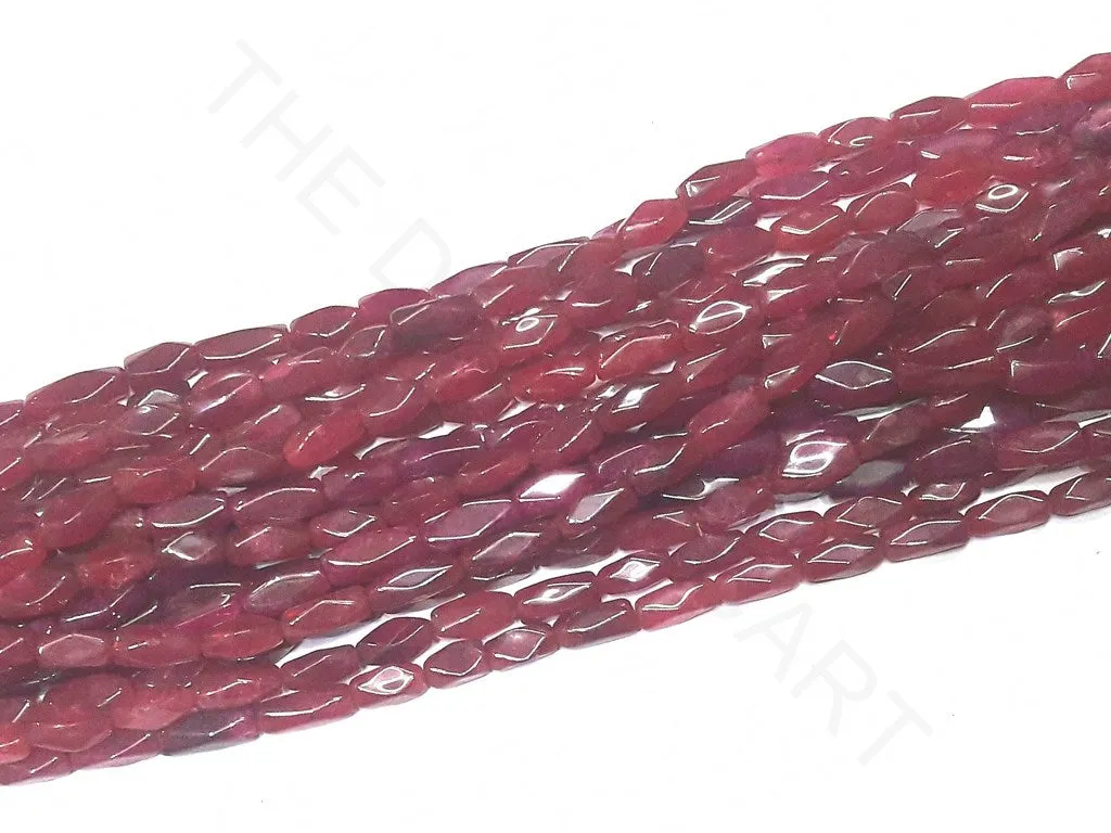 Maroon Semi Precious Jade Stones