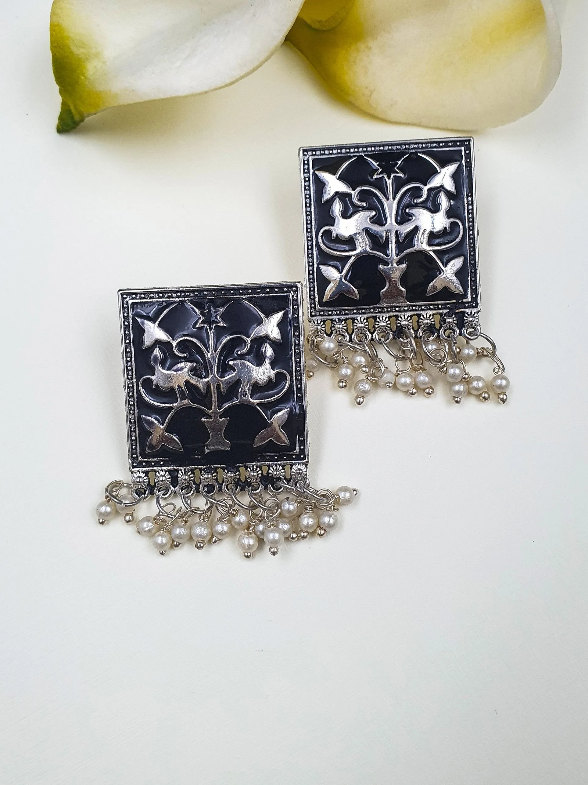 Meenakari studs - Fresh Purple
