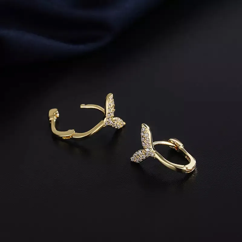 Mermaid’s Tail Huggie Earrings