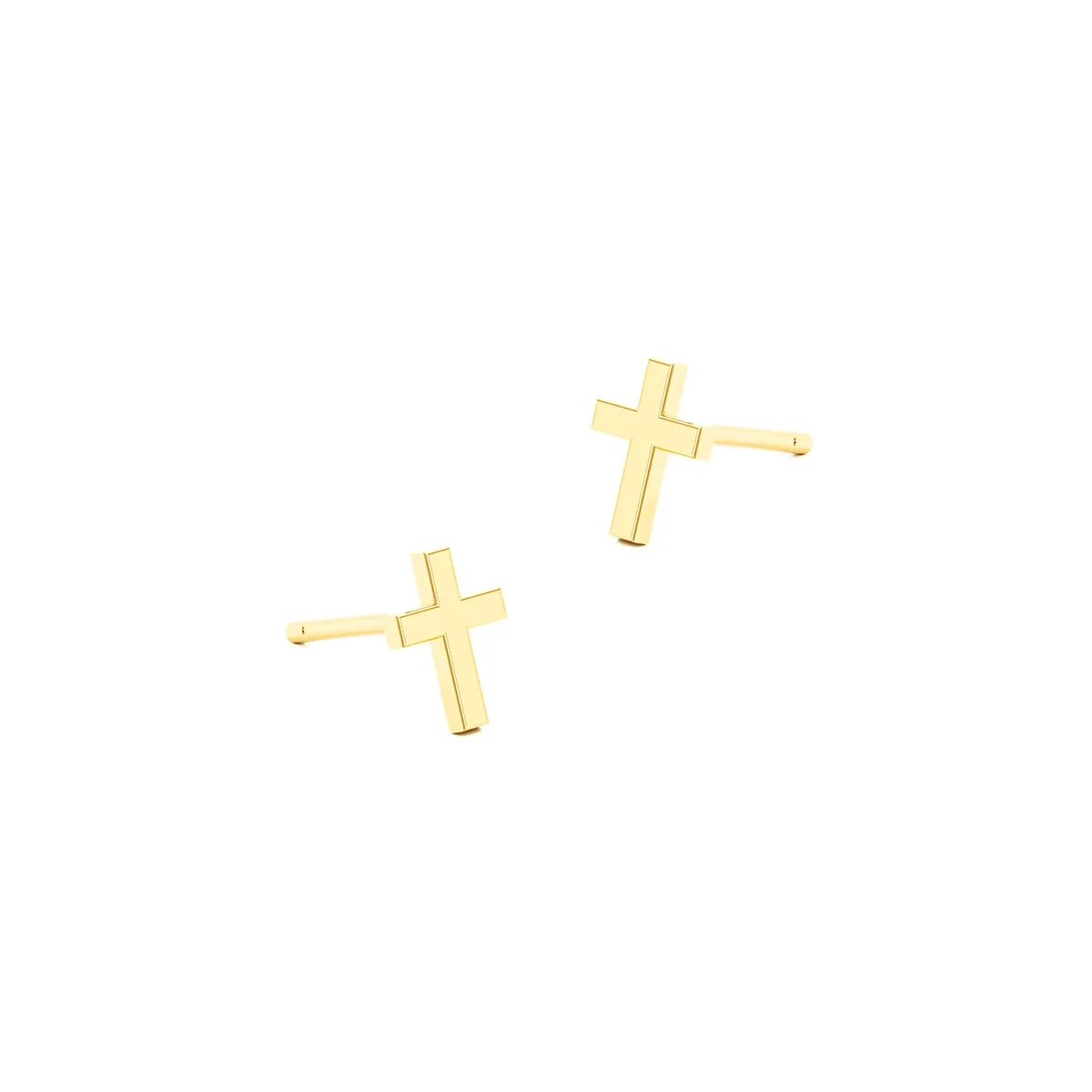 Mini Modern Cross Stud Earrings
