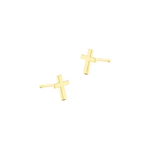 Mini Modern Cross Stud Earrings