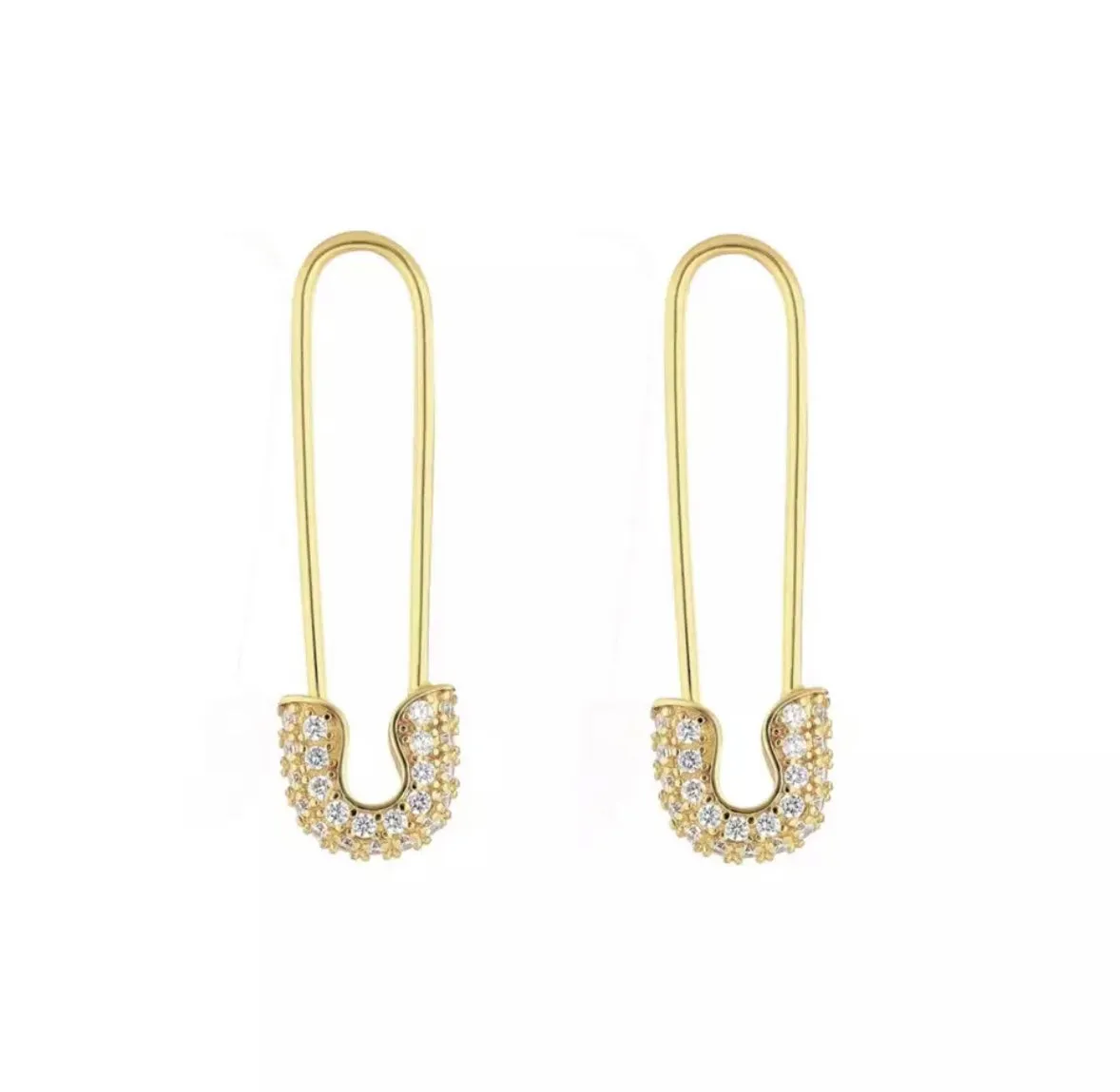 Monaco Safety Pin Hoops