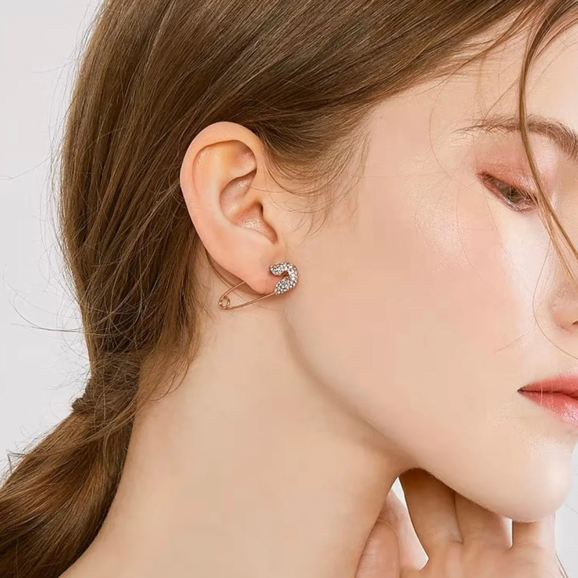 Monaco Safety Pin Hoops