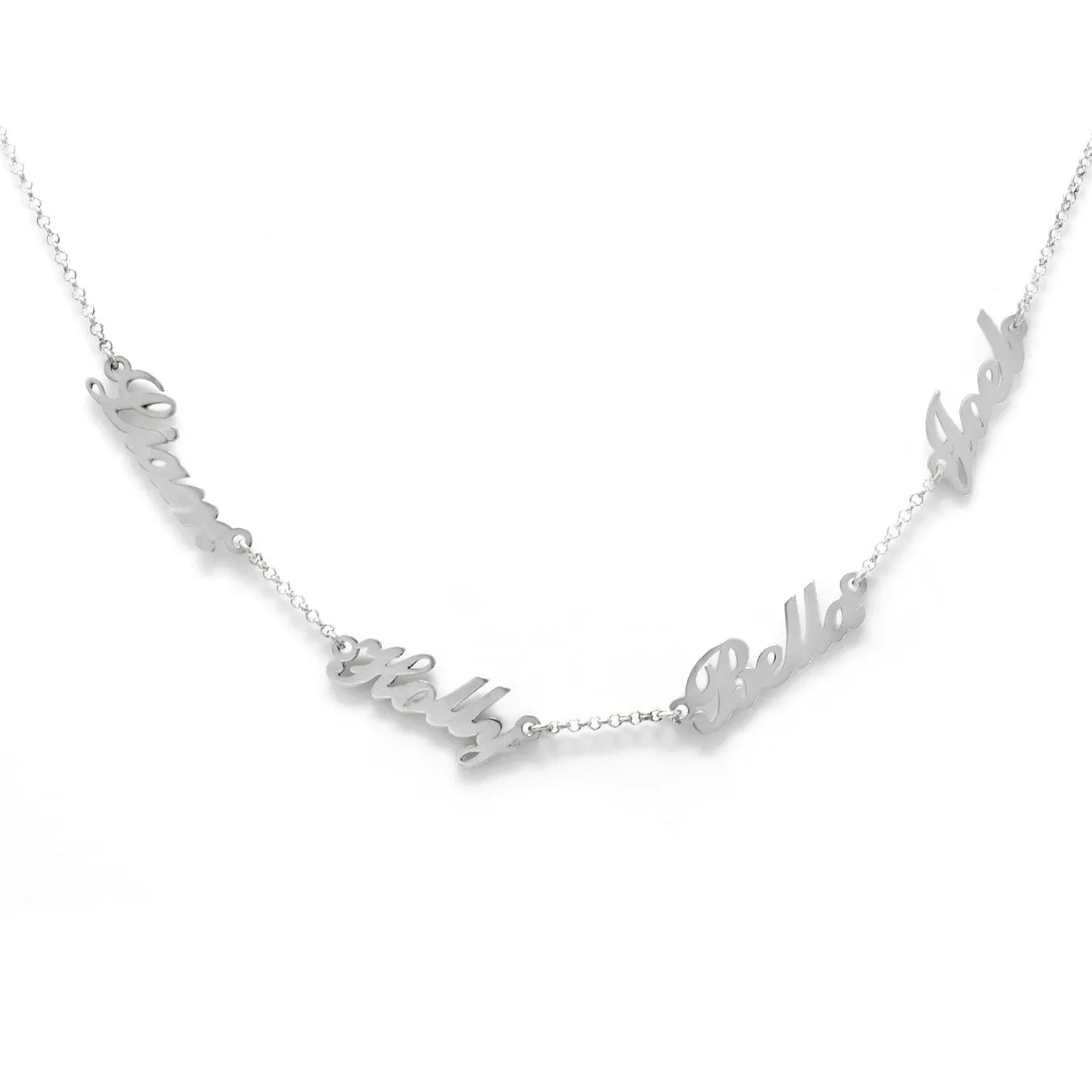 Multiple Names Necklace - Sterling Silver