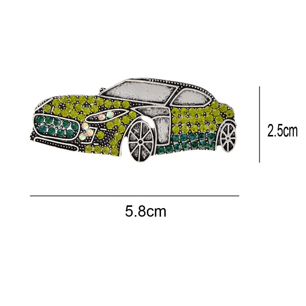 New 5-color Rhinestone Car Brooches For Women And Men