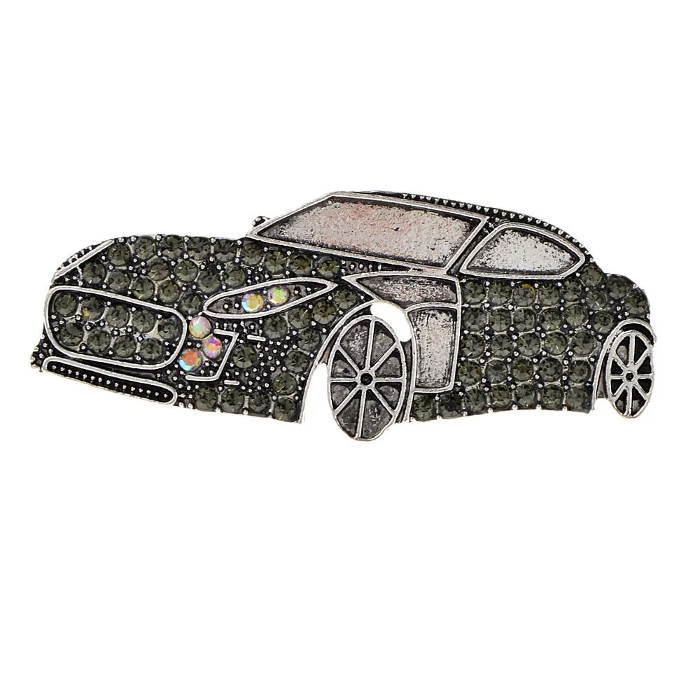 New 5-color Rhinestone Car Brooches For Women And Men