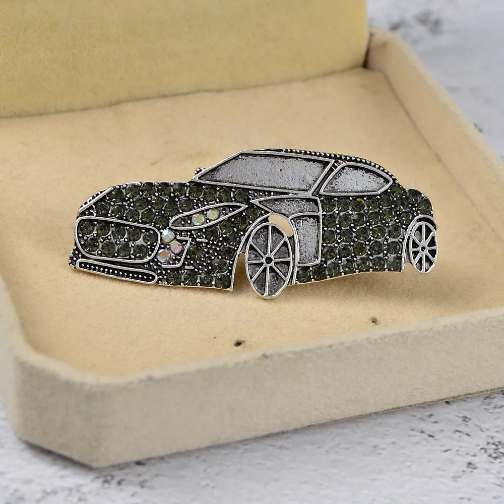 New 5-color Rhinestone Car Brooches For Women And Men