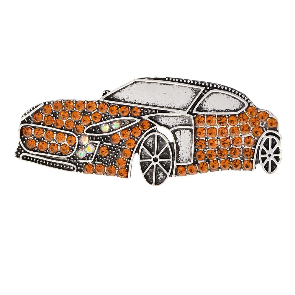 New 5-color Rhinestone Car Brooches For Women And Men