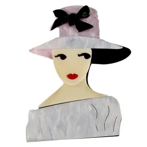 New Fashion Sexy Lady Brooch Pins For Women Creative Acrylic Cartoon Cute Figure Brooches