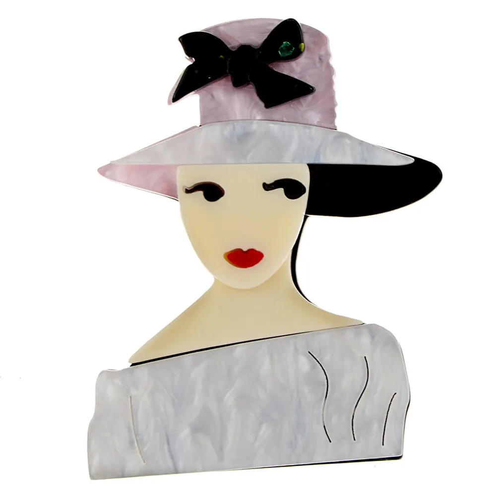 New Fashion Sexy Lady Brooch Pins For Women Creative Acrylic Cartoon Cute Figure Brooches