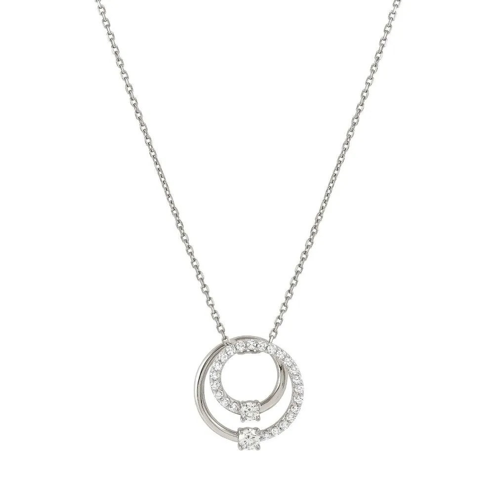 Nomination Sterling Silver and Cubic Zirconia CosmicLove Necklace